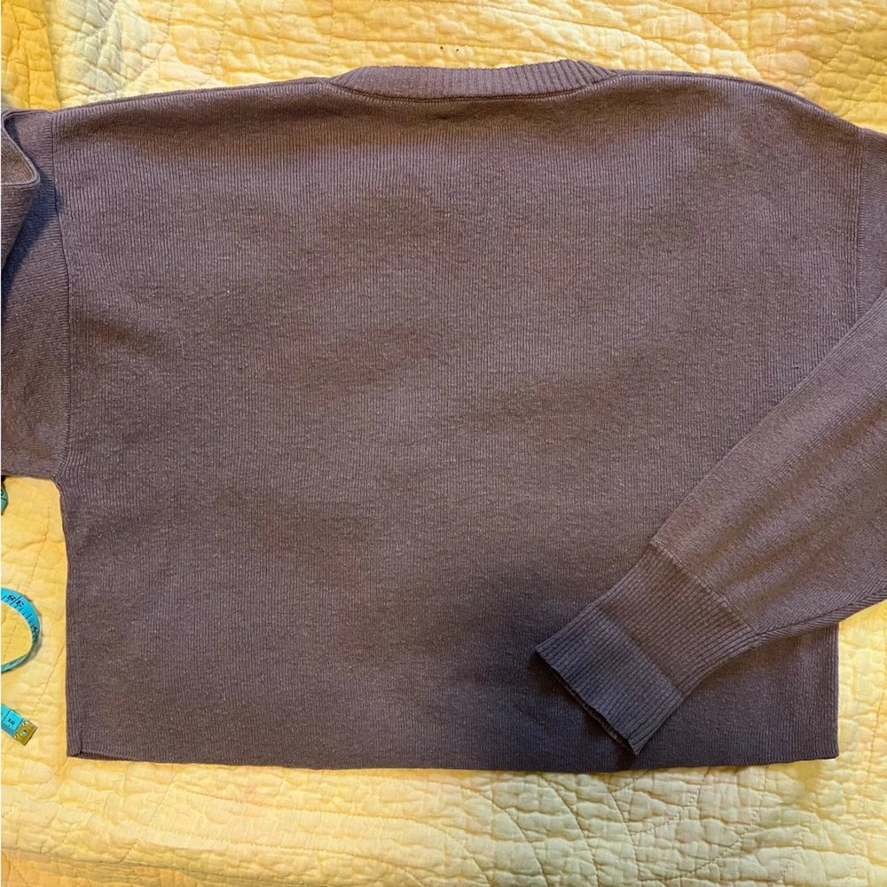 Ozma Noe Crop Sweater in Pima Linen (mushroom) - Picture 8 of 9